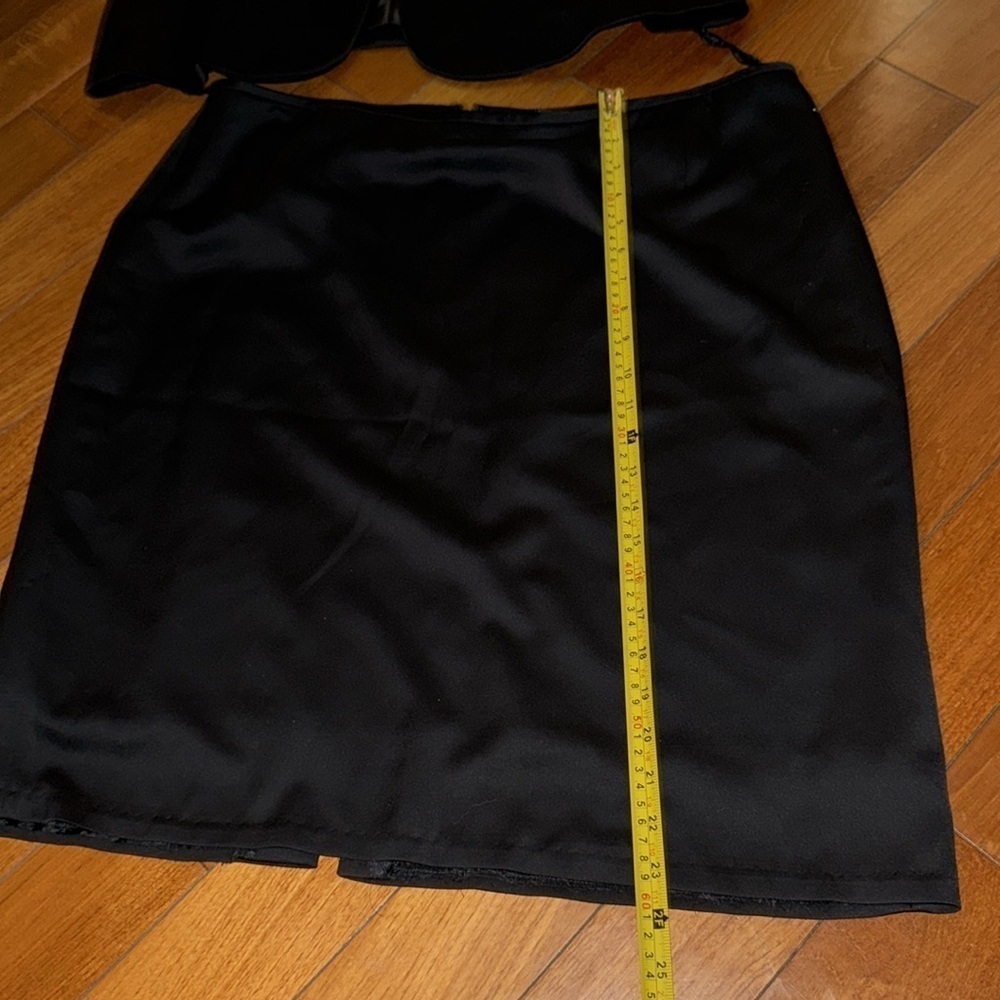NWT Tahari Luxe jacket blazer feather cuff midi skirt suit set coord size 18 - Picture 8 of 10